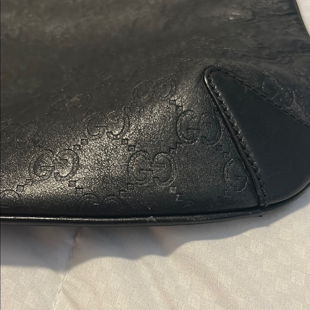 Gucci Horsebit Creole Hasler Guccissima Hobo Gold Black - Picture 14 of 15